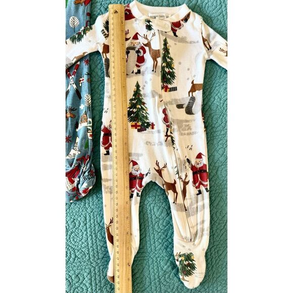 Pottery Barn Kids & Hatley Kids Bundle Christmas Santa Nursery Sleepwear Footsie - Picture 12 of 14
